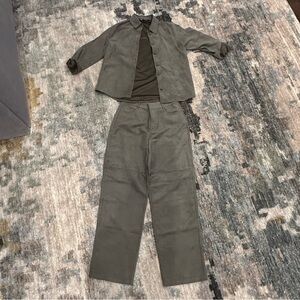 Zara Suede Jacket and Pants Set